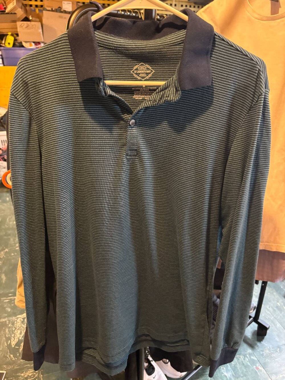 St. John's Bay Med Long-Sleeve Polo